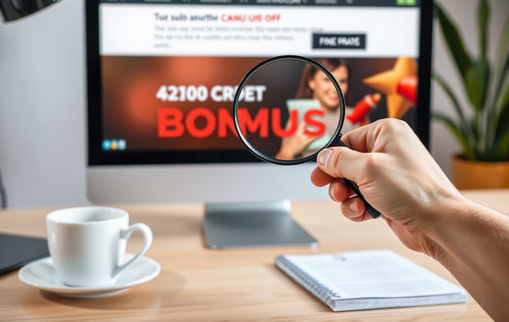 Gjennomgang av vilkår for en gratisbonus hos et nettcasino.